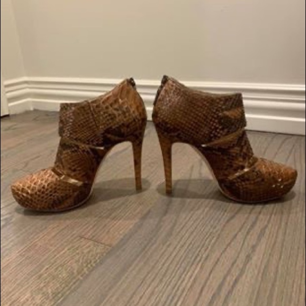 Alexandre Birman Python Booties - image 5